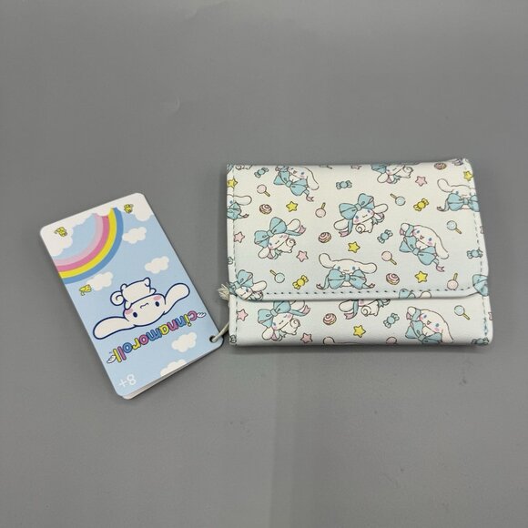 Loungefly Sanrio Cinnamoroll Bow Mini Flap Wallet NEW - Picture 1 of 3